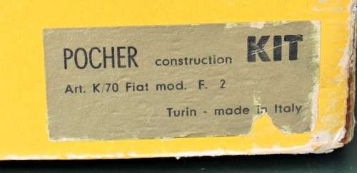 BARGAIN!! - Pocher - Vintage 1907 FIAT 130 HP - F2 Unbuilt Model Kit - Complete Boxed