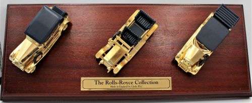 Lledo - Limited Edition - 24ct Gold-Plated 3-Piece Rolls-Royce Set - Boxed
