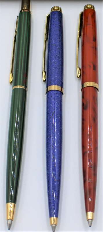 Parker - 3x Scarce! Vintage Ballpoint Pens - 2x Parker 180 & 1x Parker 75 Classic Malachite Green