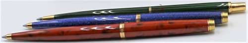 Parker - 3x Scarce! Vintage Ballpoint Pens - 2x Parker 180 & 1x Parker 75 Classic Malachite Green