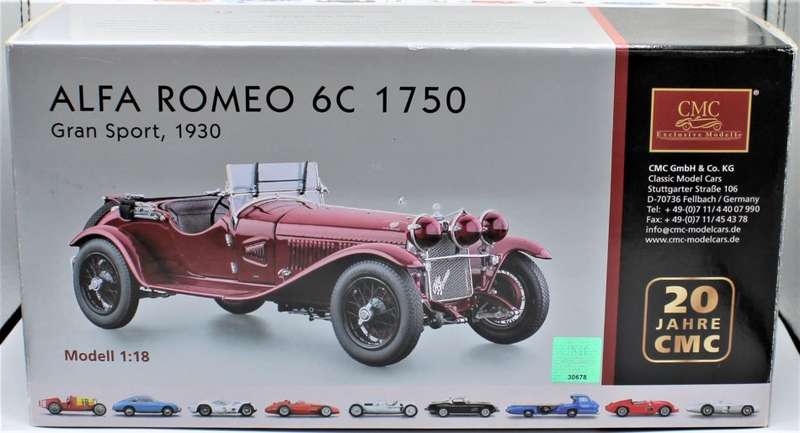 VERY NICE!! - 1:18 CMC 20th Anniversary - Alpha Romeo 6C 1750 - 1930 Gran Sport Model - Boxed