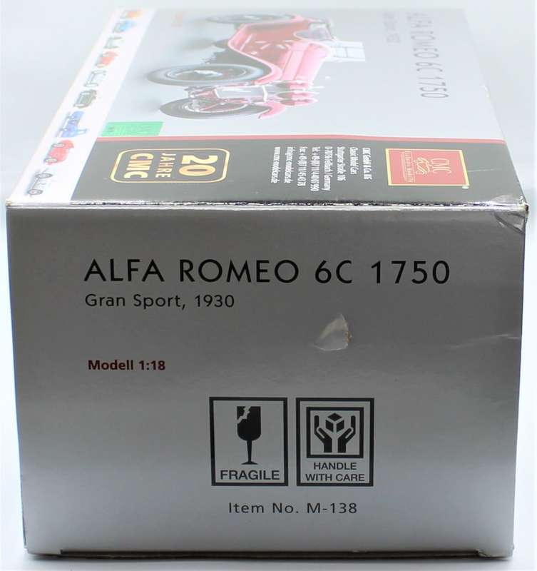 VERY NICE!! - 1:18 CMC 20th Anniversary - Alpha Romeo 6C 1750 - 1930 Gran Sport Model - Boxed