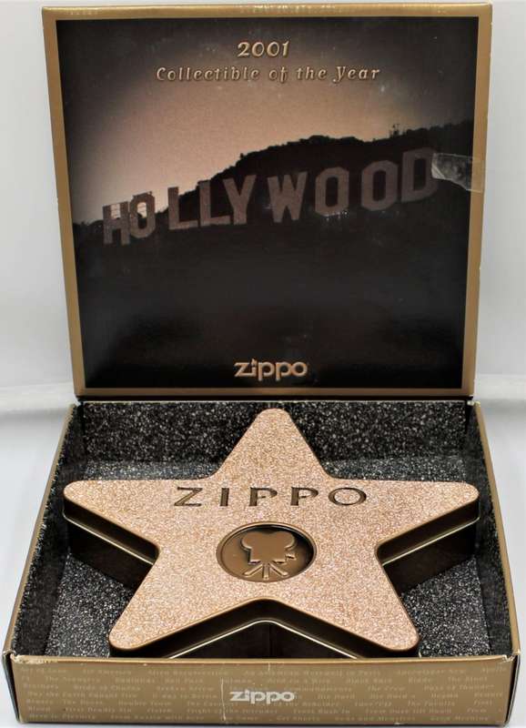 Zippo - Two Original Boxed Zippo Collectables - ""Hollywood's Leading Light"" & ""American Classic""