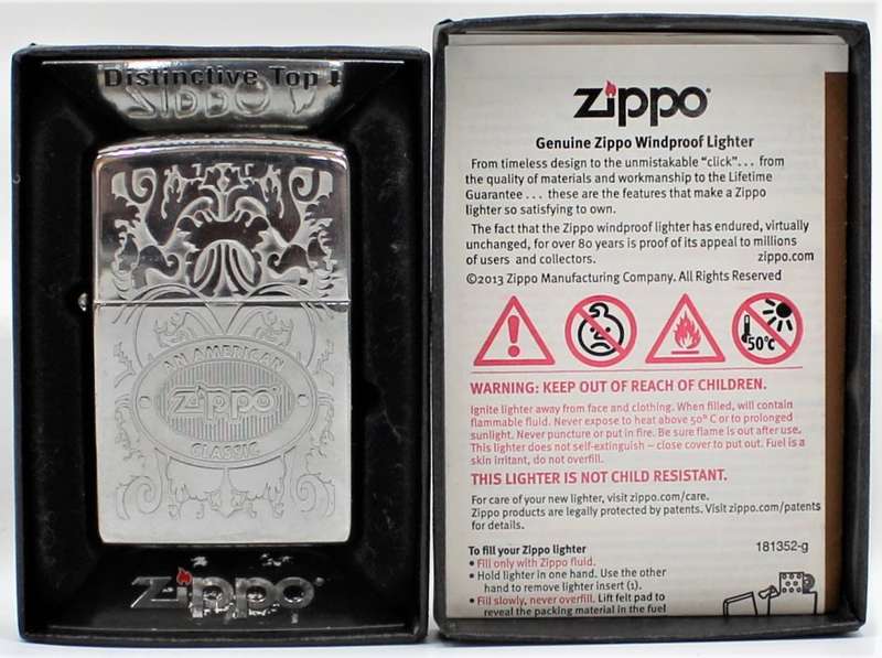 Zippo - Two Original Boxed Zippo Collectables - ""Hollywood's Leading Light"" & ""American Classic""