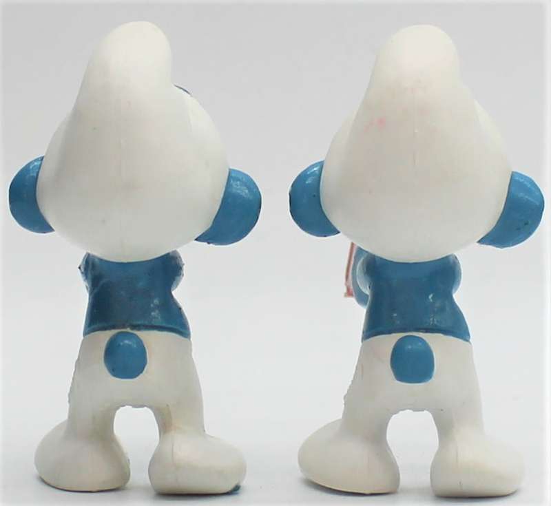 20155 - 2x Traffic Crossing Smurfs - Hand-Painted Originals