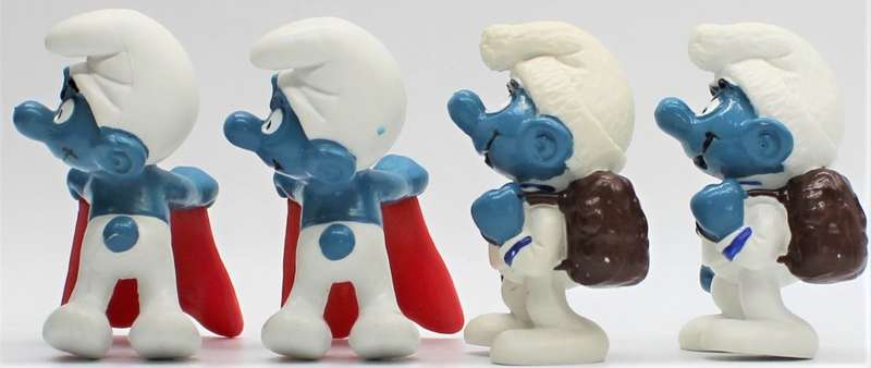 20184 & 20185 - 2x Bullfighter & 2x Sailor Smurfs - Hand-Painted Originals