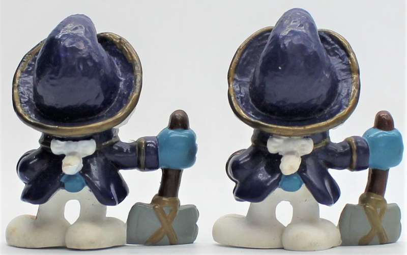 20505 - 2x Different George Washington Smurfs - High Value!!! - Hand-Painted Originals