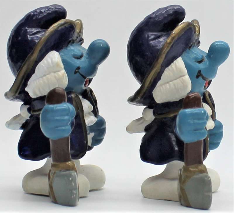20505 - 2x Different George Washington Smurfs - High Value!!! - Hand-Painted Originals
