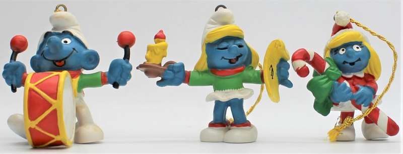 20908, 20909 & 20912 - Drum, Carols Smurfette & Smurfette with Candy Cane - High Value!!