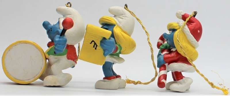 20908, 20909 & 20912 - Drum, Carols Smurfette & Smurfette with Candy Cane - High Value!!