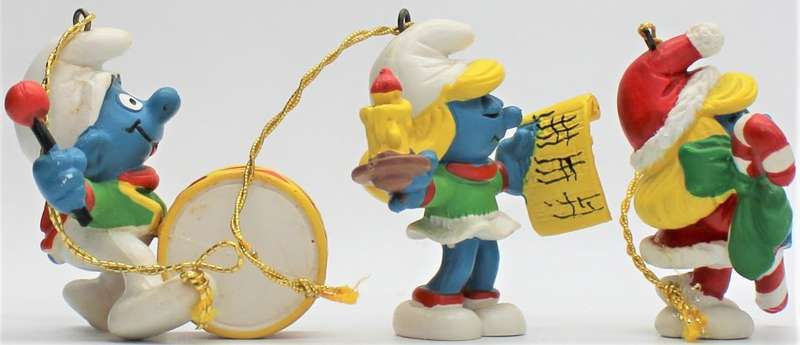 20908, 20909 & 20912 - Drum, Carols Smurfette & Smurfette with Candy Cane - High Value!!