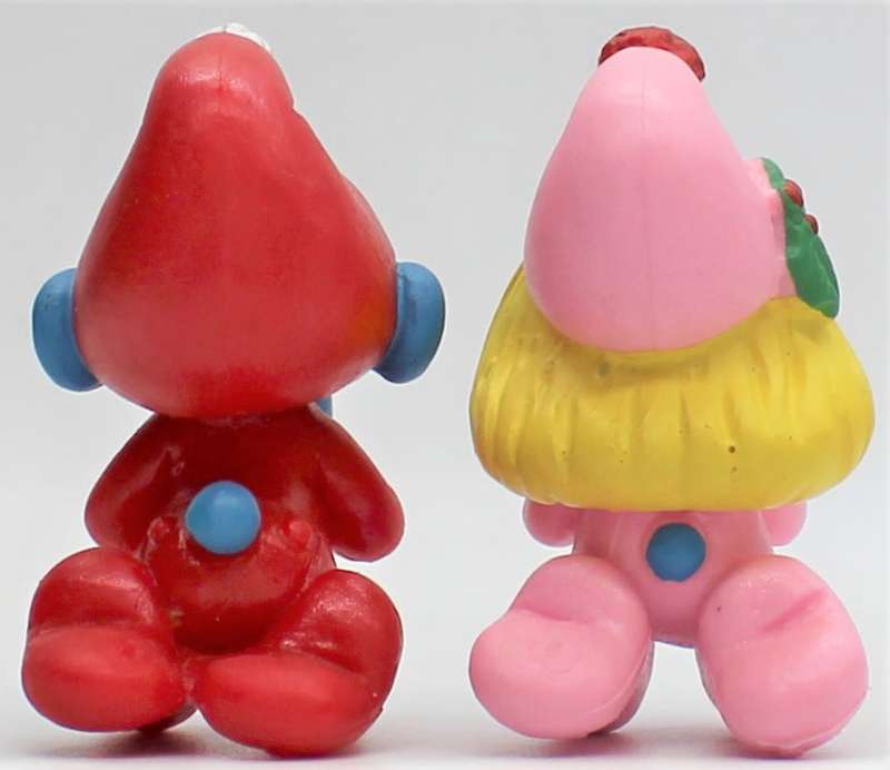 20910 & 20911 - Rare Praying Smurf & Smurfette - High Value Smurfs - Hand Painted Originals