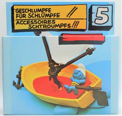 40070 - Smurf Playset No.5 - Sail Boat - Mint in Box