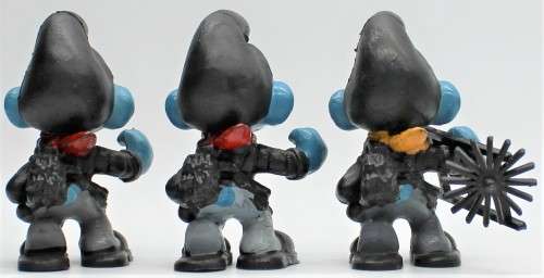 40202 - 3x Cimney Sweep SuperSmurfs - Hand-Painted Originals