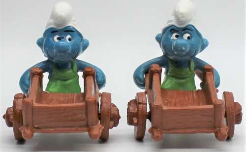 40206 - 2x Gardener SuperSmurfs - Hand-Painted Originals - Unboxed