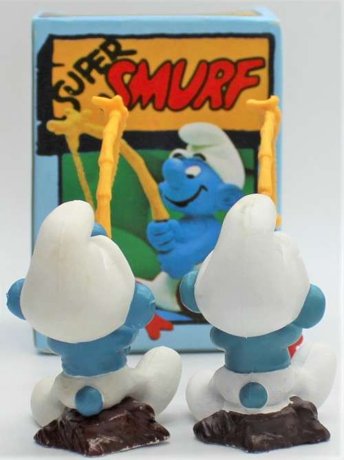 40207 - 3x Angler / Fisherman SuperSmurfs - One Boxed - Hand-Painted Originals