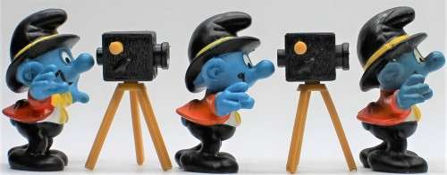 40217 - 3x Different Photographer SuperSmurfs - Unboxed Incomplete - Hand-Painted Originals