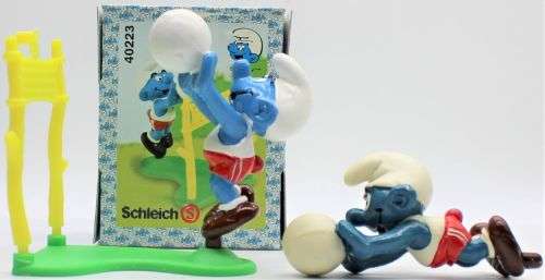 40223 - 2x Volleyball SuperSmurfs - Hand-Painted Originals - One New