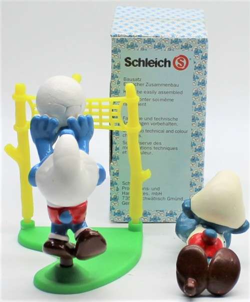 40223 - 2x Volleyball SuperSmurfs - Hand-Painted Originals - One New