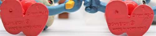 40224 - 2x Different Papa Teacher SuperSmurfs - One Boxed - Hand-Painted Originals