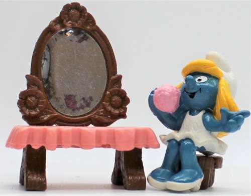 40234 - SuperSmurf Smurfette`s Vanity Table - hand-Painted Originals