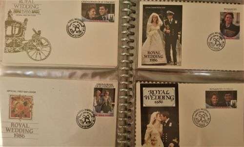 1986 - 2 Royal Events Albums - Wedding of Prince Andrew and Sarah Ferguson - 167 Items!
