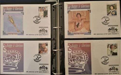 2x 1993 Albums - Queen Elizabeth II`s 40th Coronation Anniversary - 5x Coin FDC`s Included,Stamps...