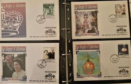 2x 1993 Albums - Queen Elizabeth II`s 40th Coronation Anniversary - 5x Coin FDC`s Included,Stamps...