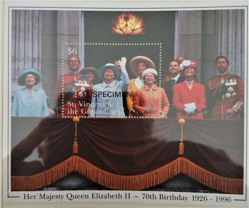 1996 - Queen Elizabeth II 70th Birthday Omnibus Album - Stamps, FDC's MS - Imperfs+ SPECIMEN