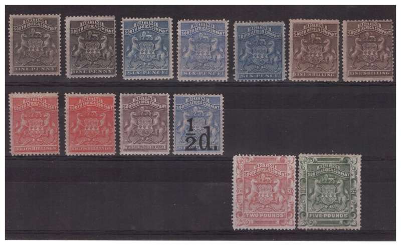 BSAC - 1892-93 British South Africa Company Stamps - High Value!
