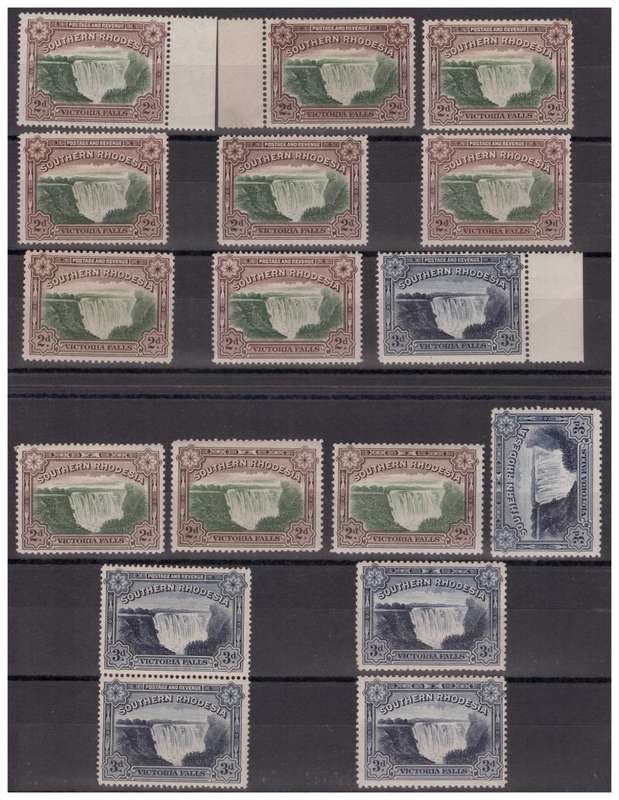 Southern Rhodesia - 1932-41 - Victoria Falls Sets, Pairs & Blocks - Unused