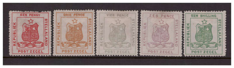 Stellaland - 1884 Unused Set to 1 Shilling - Good value!