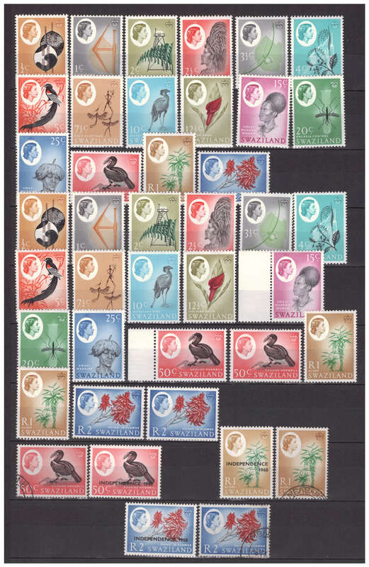 Swaziland - 2x Mint 1962-66 Definitive Series to R2 - CV - R1000-00/MNH Set + Extras
