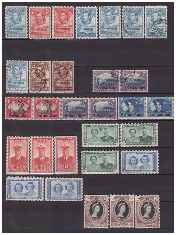 Bechuanaland - 1938-53 Selection of MNH, LH and Used Stamps