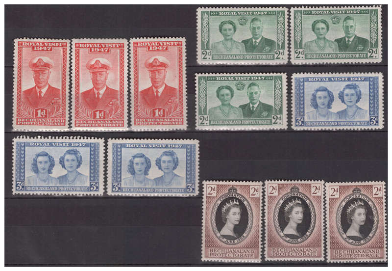 Bechuanaland - 1938-53 Selection of MNH, LH and Used Stamps