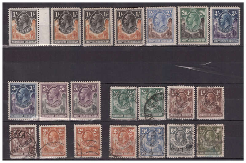 Northern Rhodesia - 1925-29 George V Definitives to 5' - Good Value! - Mostly Unused