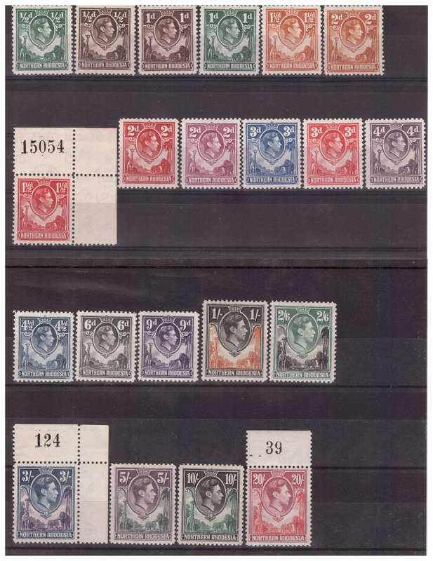 Northern Rhodesia - Complete 1938-52 KG VI Definitive Set to 20' + LOTS Extra - HIGH VALUE!