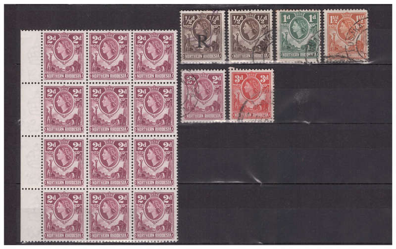 Northern Rhodesia - 1953 QE Definitives - 4x Complete Sets to 20 Shilling + Many Extras - Unused