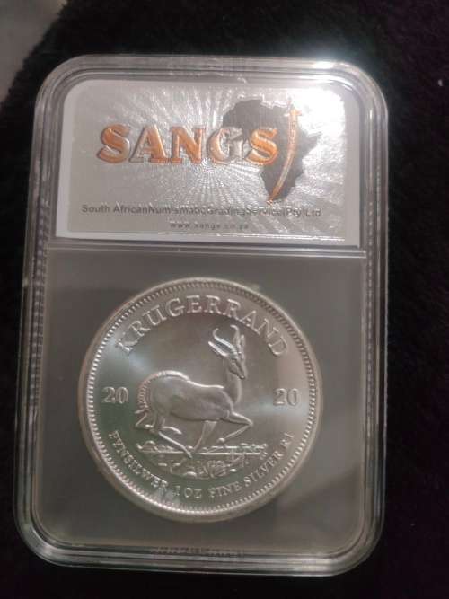 2020 1OZ Silver Krugerrand. SANGS graded MS 68