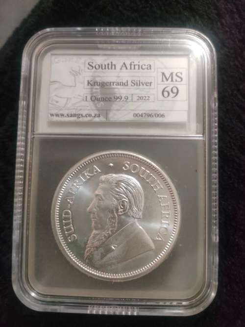 2022 Graded Silver Krugerrand. SANGS MS 69