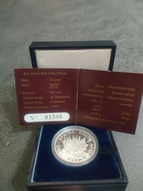1995 Protea Silver R1 Coin