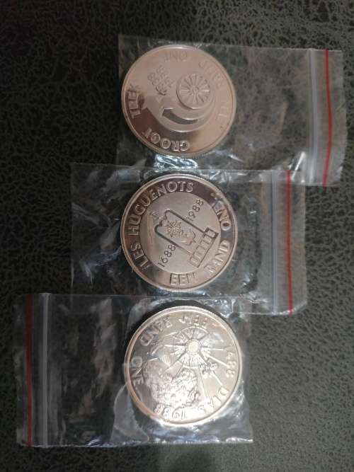 1988 Silver proof set. Dias, Huguenots and Groot trek in SA Mint box,