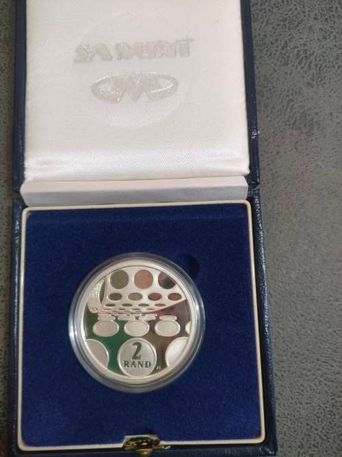 1992 Silver 1oz R2 coin in capsule and SAM box