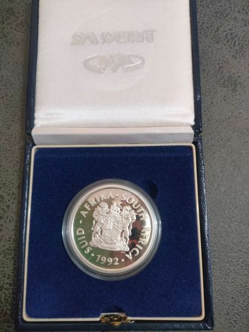 1992 Silver 1oz R2 coin in capsule and SAM box