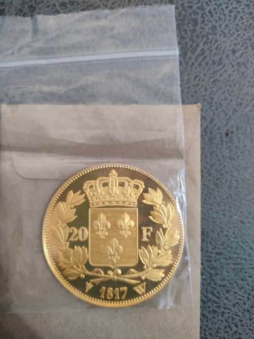 Louis XV111 Sterling Silver coin. 20 Francs and dated 1817ances
