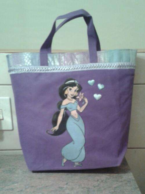 Cartoon Tote Bag. "JASMINE". Free gift included!!!