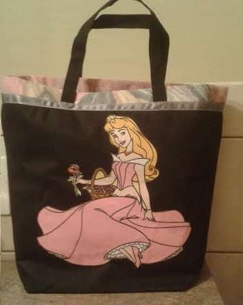 CARTOON Themed Tote Bag - "PRINCESS". Reduced shipping!!!