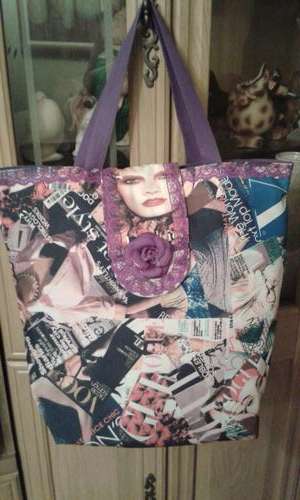 FUNKY  TOTE BAG. FULLY LINED. One of a kind.