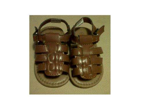 Cute Brown Sandals for Baby Boy - Size 1. Get a cute bag and toy FREE