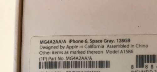 iPhone 6, Space Grey, 128 GB